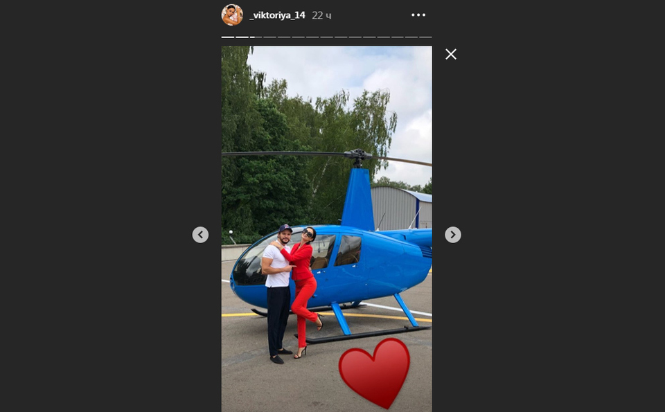 Голубой вертолет — детская мечта всех детей. Для Антона ее воплотила Виктория Фото: «Инстаграм»