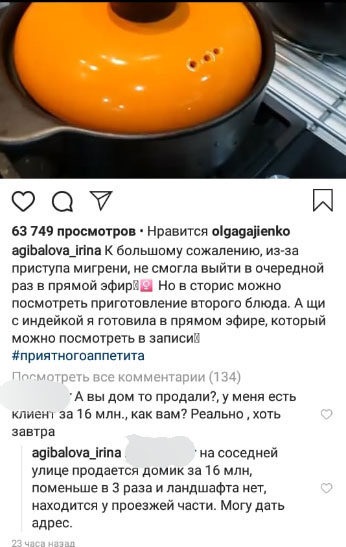 Ирина Агибалова ответила отказом Фото: «Инстаграм»