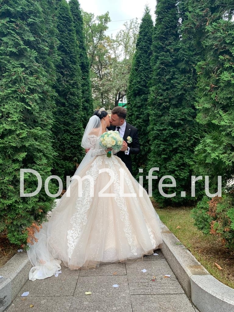 Новоиспечённые супруги с нежностью смотрят друг на друга Фото: Dom2LIfe.ru